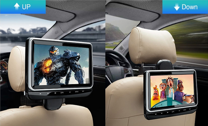 Pantalla con brazo giratorio para asiento de auto