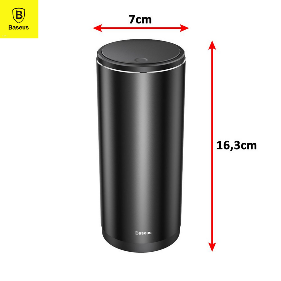 Tacho de basura para auto Baseus de aluminio – compacto, elegante y sin olores