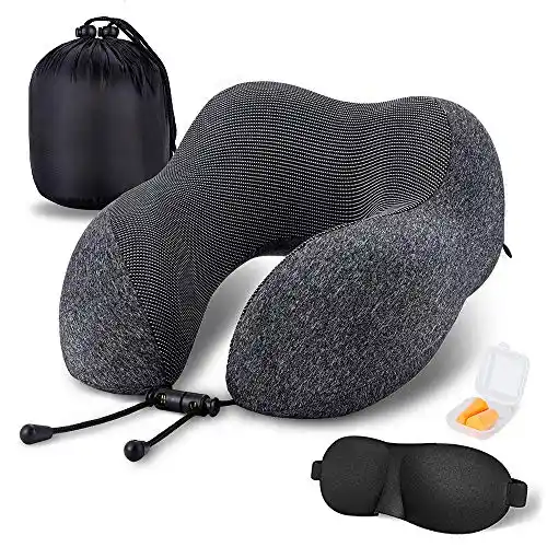 Almohada de Viaje para Cuello,Cojin Cuello Viaje,Almohada Cervical Viaje, Almohada Inflable del Viaje,Almohada Viaje,Cojin Cervical para Adultos con  Funda Lavable para Viaje,Avión,Camping(Gris) : : Moda