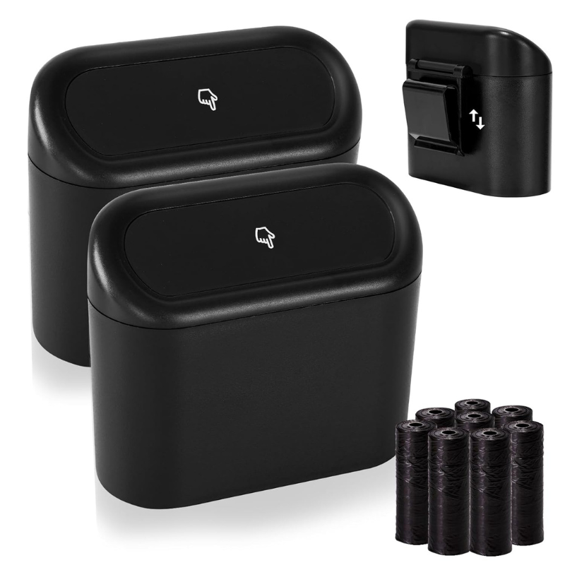 Pack 2 tachos de basura para auto con tapa automática – Prácticos y sin Olores