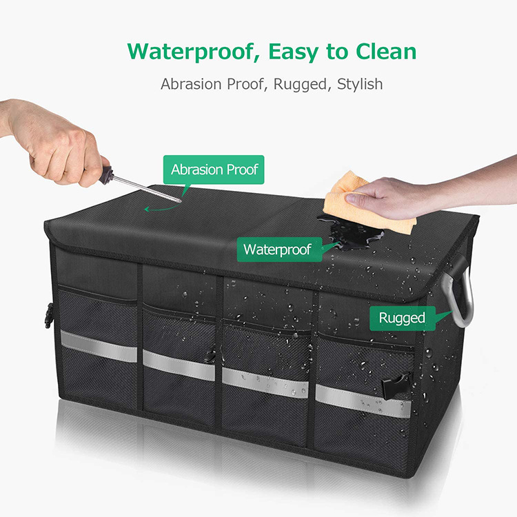 Organizador de maletera, portátil, plegable, reforzado, auto, camioneta