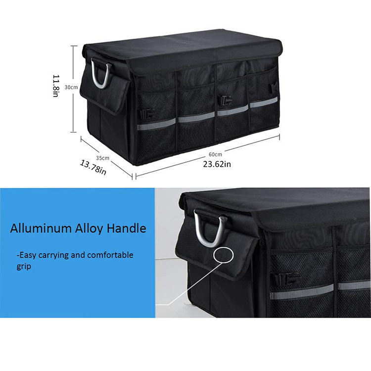 Organizador de maletera, portátil, plegable, reforzado, auto, camioneta