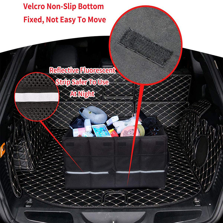 Organizador de maletera, portátil, plegable, reforzado, auto, camioneta