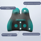 Cojín Espalda Premium Alta Gama Corrector Lumbar Silla Auto