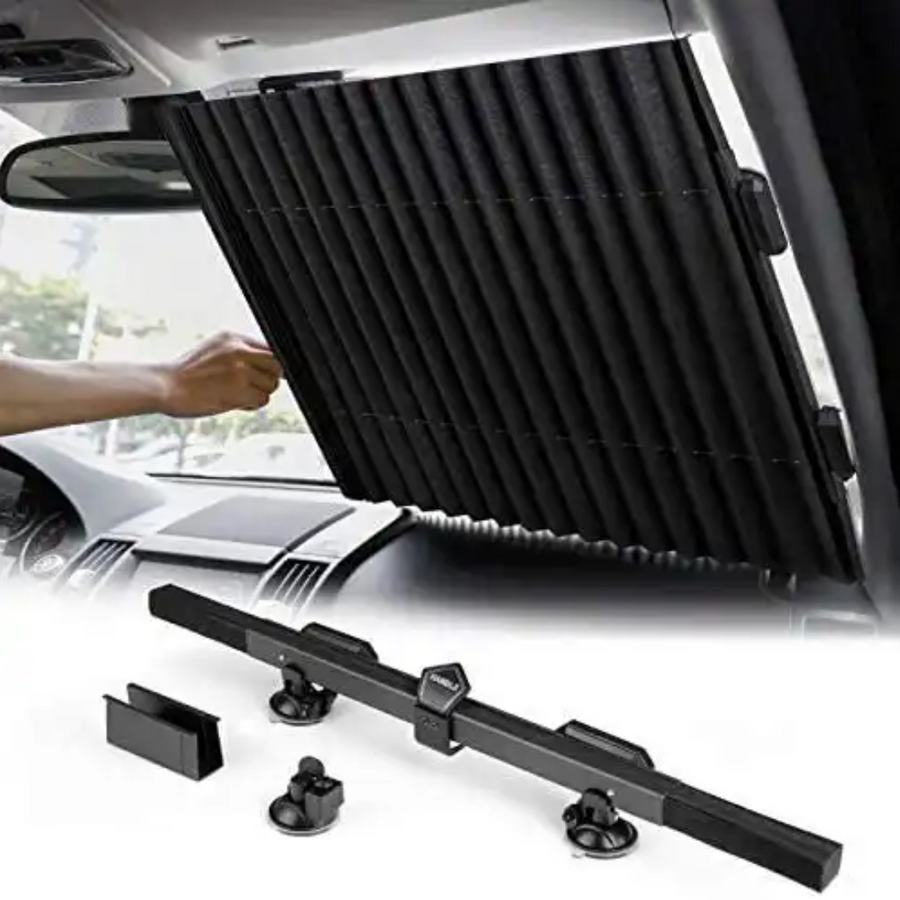 Tapasol, retráctil, reforzado, PREMIUM, color negro de camioneta