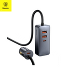 Cargador, carga rápida, múltiples puertos, 2x USB, 2x Tipo C, con cable de extensión de 1.20m