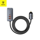 Cargador, carga rápida, múltiples puertos, 2x USB, 2x Tipo C, con cable de extensión de 1.20m