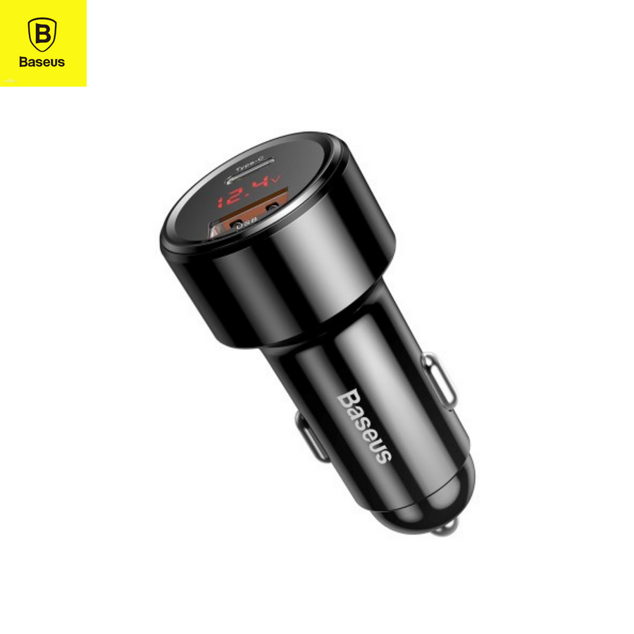 Cargador dual, USB, tipo C, 45W, carga rápida, pantalla digital