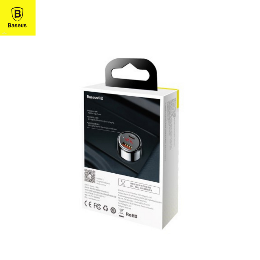 Cargador dual, USB, tipo C, 45W, carga rápida, pantalla digital