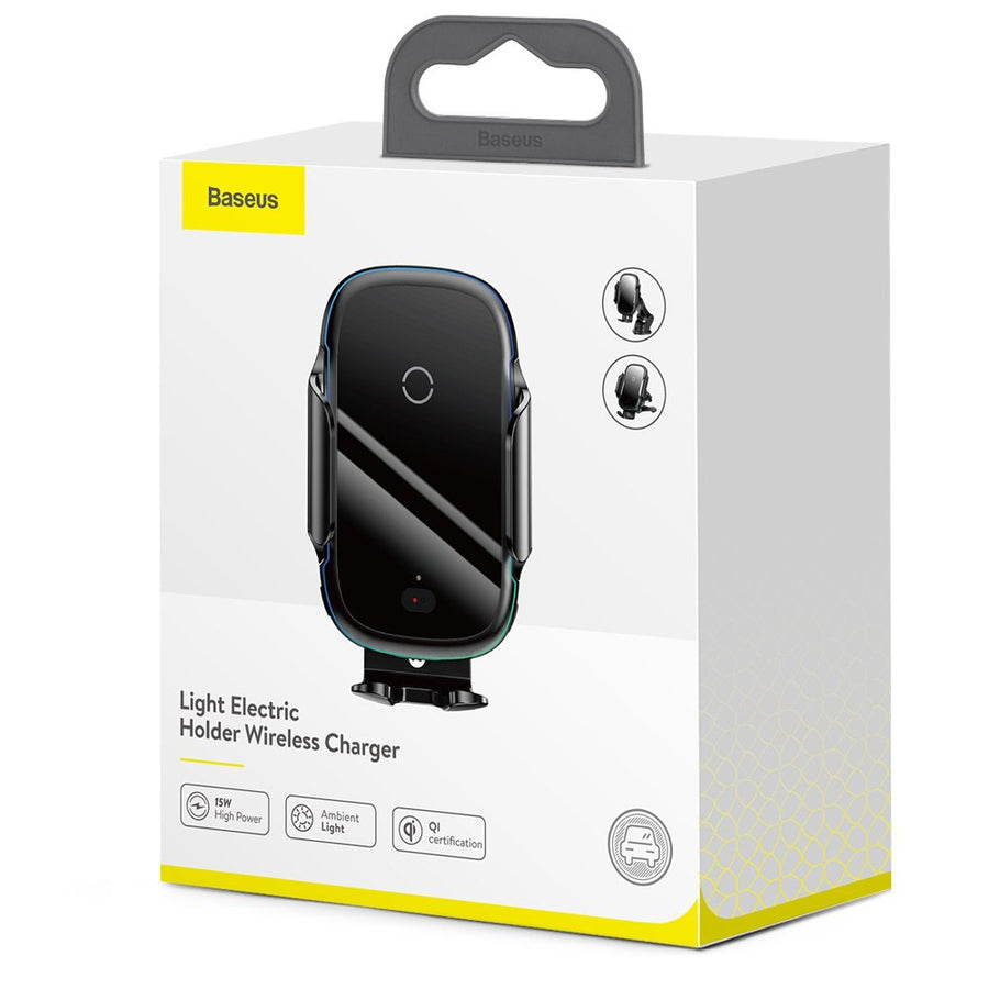 Soporte, holder, cargador Qi, inalámbrico para celular, Baseus