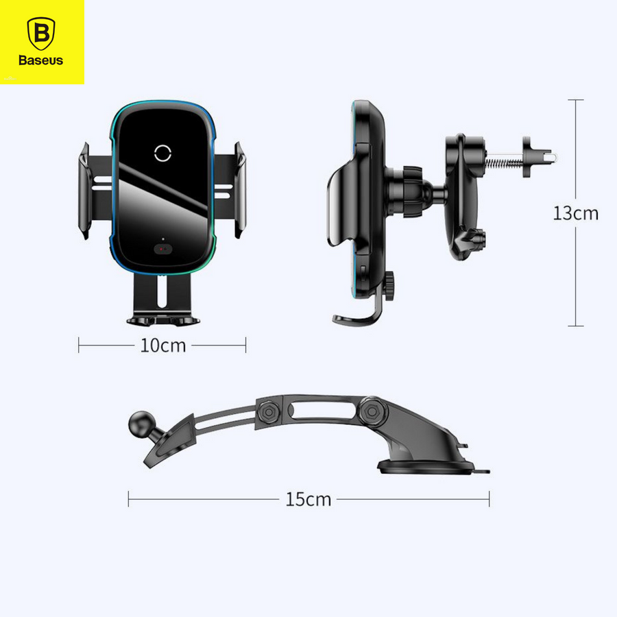 Soporte, holder, cargador Qi, inalámbrico para celular, Baseus